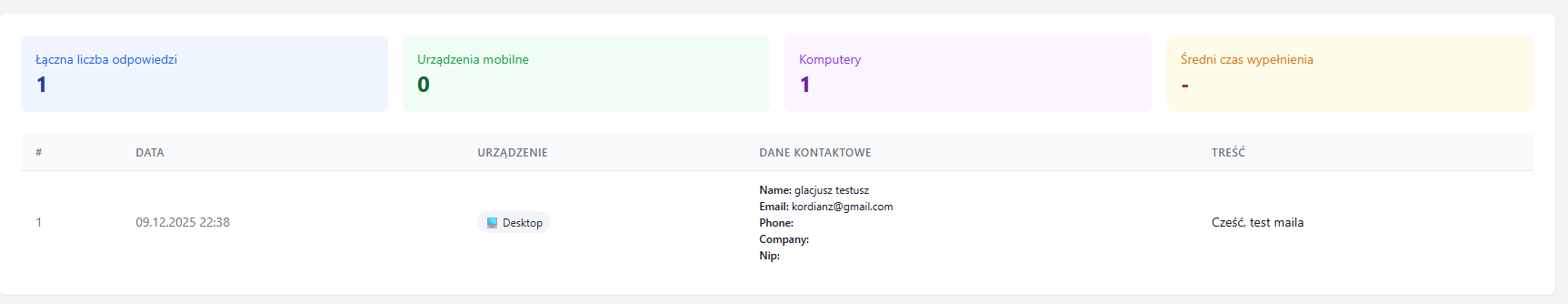 Screenshot: Statystyki