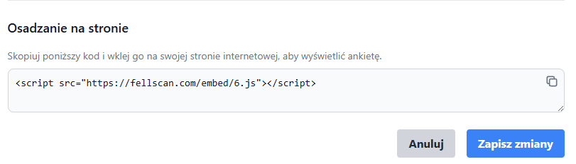 Screenshot: Osadzanie na stronie